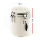 5-Star Chef 1.8L Stainless Steel Coffee Bean Storage Container Coffee Canister