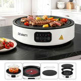 Devanti Ceramic Cooktop Electric Hot Plate Countertop Grill Cooker White In Australia - Darrahopens