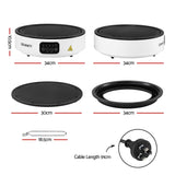 Devanti Ceramic Cooktop Electric Hot Plate Countertop Grill Cooker White In Australia - Darrahopens