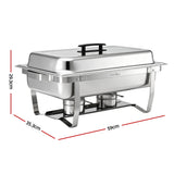 5-Star Chef Chafing Dish 8L 2-Pan Buffet Warmer Food Warmer Catering Server