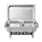 5-Star Chef Chafing Dish 8L 2-Pan Buffet Warmer Food Warmer Catering Server