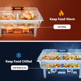 5-Star Chef Chafing Dish 8L 2-Pan Buffet Warmer Food Warmer Catering Server