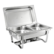 5-Star Chef Chafing Dish 8L 2-Pan Buffet Warmer Food Warmer Catering Server