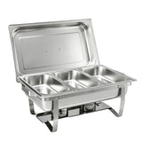 5-Star Chef Chafing Dish 7.5L 3-Pan Buffet Warmer Food Warmer Catering Server