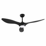 Devanti 52'' Ceiling Fan DC Motor w/Light w/Remote - Black In Australia - Darrahopens