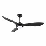 Devanti 52'' Ceiling Fan DC Motor w/Light w/Remote - Black