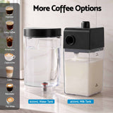 Devanti Capsule Coffee Pod Machine with Milk Frother, Black