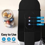 Devanti Capsule Coffee Pod Machine with Milk Frother, Black