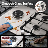 Devanti 59cm Gas Cooktop 3 Burner Knob Control Stainless Steel Hob Silver In Australia - Darrahopens