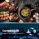 Devanti 59cm Gas Cooktop 3 Burner Knob Control Stainless Steel Hob Silver