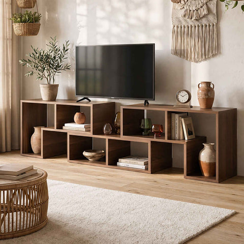 Artiss Modular TV Stand 3 Piece Entertainment Unit Adjustable Bookcase Shelf In Australia - Darrahopens