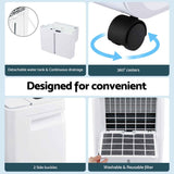 Devanti 16L Dehumidifier Portable Air Dryer Moisture Absorber 5.5L Water Tank Home