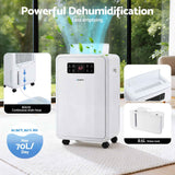 Devanti 70L Dehumidifier Commercial Moisture Absorber Air Dryer 8.5L Water Tank