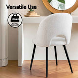 1 Set of 2 Artiss Dining Chair Boucle Sherpa