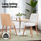1 Set of 4 Artiss Dining Chairs White PU