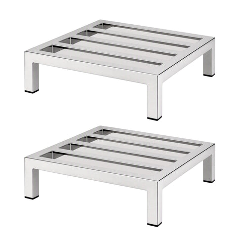 Giantz 35x35cm Dunnage Rack 2-Pack Stainless Steel Kitchen Floor Stand In Australia - Darrahopens