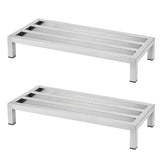 Giantz 60x35cm Dunnage Rack 2-Pack Stainless Steel Kitchen Floor Stand