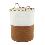 Artiss Woven Laundry Basket with handles Foldable White & Brown