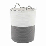 Artiss Woven Laundry Basket with handles Foldable White & Grey