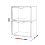 Artiss Clear Acrylic Display Case Box 2 Pack For Toys 54cm