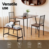 Artiss Dining Table and Chairs Set of 4 Bench Kitchen Furniture Rustic Brown