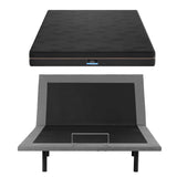 Artiss Double size bed frame with Giselle Bedding Double Mattress, adjustable bed Base Combo for Snoring Relief, Independent Head Foot Incline, Wireless Remote, Black,18cm Thickness