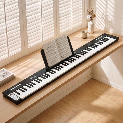 Alpha 88 Key Quad Folding Electronic Keyboard Digital Piano Portable MIDI Bluetooth Black In Australia - Darrahopens