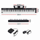 Alpha 88 Key Quad Folding Electronic Keyboard Digital Piano Portable MIDI Bluetooth Black In Australia - Darrahopens