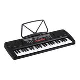 Alpha 49 Key Electronic Keyboard Portable Digital Piano Musical Instrument Black