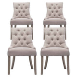 Artiss Dining Chairs Set of 4 Linen French Provincial Beige