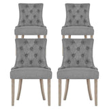 Artiss Dining Chairs Set of 4 Linen French Provincial Grey