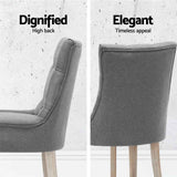 Artiss Dining Chairs Set of 4 Linen French Provincial Grey