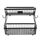5-Star Chef 2 Tier Fruit Basket Bowl Detachable Kitchen Food Storage Stand