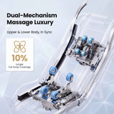 Livemor Prestige 4D Dual Mechanism Massage Chair, Full Body Zero Gravity Recliner with Extended SL Track, Body Scan, Air Compression, Waist Heating, Foot Rollers, Voice Control & Wireless Charging In Australia - Darrahopens