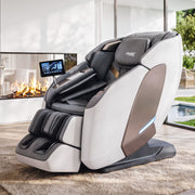 Livemor Prestige 4D Dual Mechanism Massage Chair, Full Body Zero Gravity Recliner with Extended SL Track, Body Scan, Air Compression, Waist Heating, Foot Rollers, Voice Control & Wireless Charging