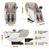 Livemor Elite 4D Massage Chair Recliner, SL Track Zero Gravity & Heat Auto Body Scan, 12 Auto Programs, 3 Zero-G Positions, Foot Rollers, Airbag Compression, Bluetooth Speaker, Wireless Charging In Australia - Darrahopens