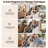 Livemor Elite 4D Massage Chair Recliner, SL Track Zero Gravity & Heat Auto Body Scan, 12 Auto Programs, 3 Zero-G Positions, Foot Rollers, Airbag Compression, Bluetooth Speaker, Wireless Charging In Australia - Darrahopens