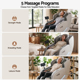 Livemor FLEX Full Body Massage Chair, Zero Gravity, Airbags, Recliner, Dual-Zone Waist & Calf Heat, 5 Auto Programs, 15cm Leg Extension for Different Height, Voice Control, Bluetooth Speakers