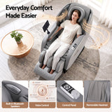 Livemor FLEX Full Body Massage Chair, Zero Gravity, Airbags, Recliner, Dual-Zone Waist & Calf Heat, 5 Auto Programs, 15cm Leg Extension for Different Height, Voice Control, Bluetooth Speakers