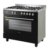 Devanti 90cm Dual Fuel Cooker Gas Cooktop Electric Oven 5 Burner In Australia - Darrahopens