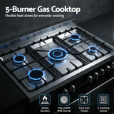 Devanti 90cm Dual Fuel Cooker Gas Cooktop Electric Oven 5 Burner In Australia - Darrahopens