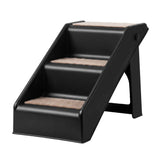 i.Pet Dog Ramp 3 Steps Pet Stairs For Bed Sofa Car Foldable Portable Ladder Black In Australia - Darrahopens
