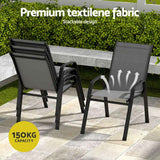 Gardeon 5PC Outdoor Dining Set Table and Chairs Patio Furniture Bistro Set Garden Grey In Australia - Darrahopens