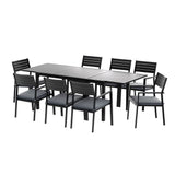 Gardeon Outdoor Dining Set 9PCS Aluminum Extendable Table Chairs Patio Furniture In Australia - Darrahopens
