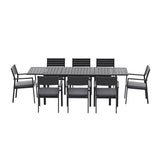Gardeon Outdoor Dining Set 9PCS Aluminum Extendable Table Chairs Patio Furniture In Australia - Darrahopens