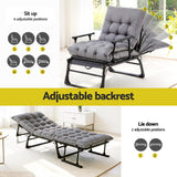 Gardeon 3-in-1 Sun Lounger Folding Camping Chair Adjustable Recliner Patio Furniture for Office Nap, Poolside In Australia - Darrahopens