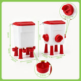 Giantz 12kg Chicken Feeder and 11L Waterer Set Large Capacity Poultry Drinker Kit In Australia - Darrahopens