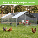 Giantz 12kg Chicken Feeder and 11L Waterer Set Large Capacity Poultry Drinker Kit In Australia - Darrahopens