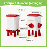 Giantz 12kg Chicken Feeder and 11L Waterer Set Large Capacity Poultry Drinker Kit In Australia - Darrahopens