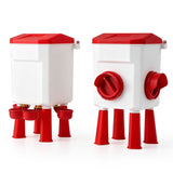 Giantz 8kg Chicken Feeder and 7L Waterer Set Large Capacity Poultry Drinker Kit In Australia - Darrahopens